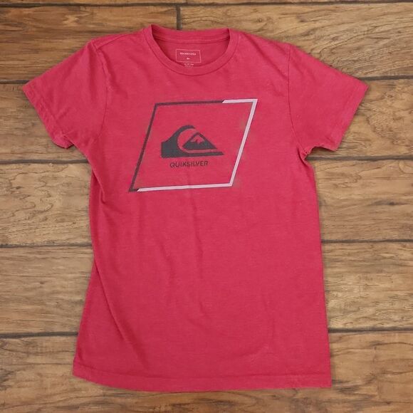 Quiksilver men's small red short sleeve t-shirt - Picture 1 of 4